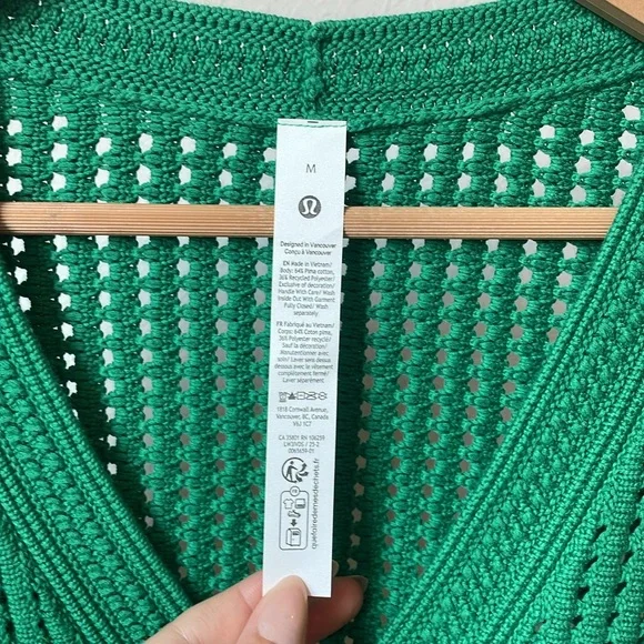 Lululemon Cotton Crochet Mesh Relaxed-Fit Cardigan - Picture 6 of 10
